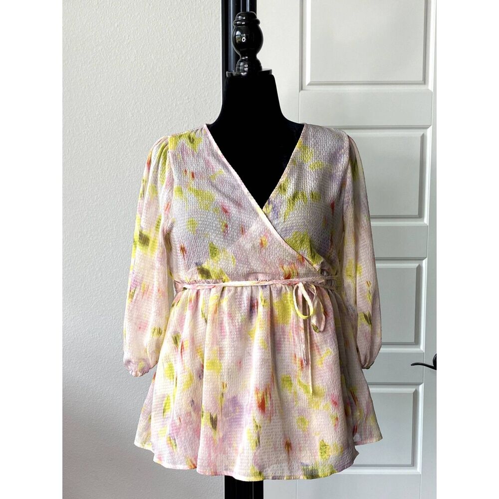 A Floral tie dye Top Future Blouse